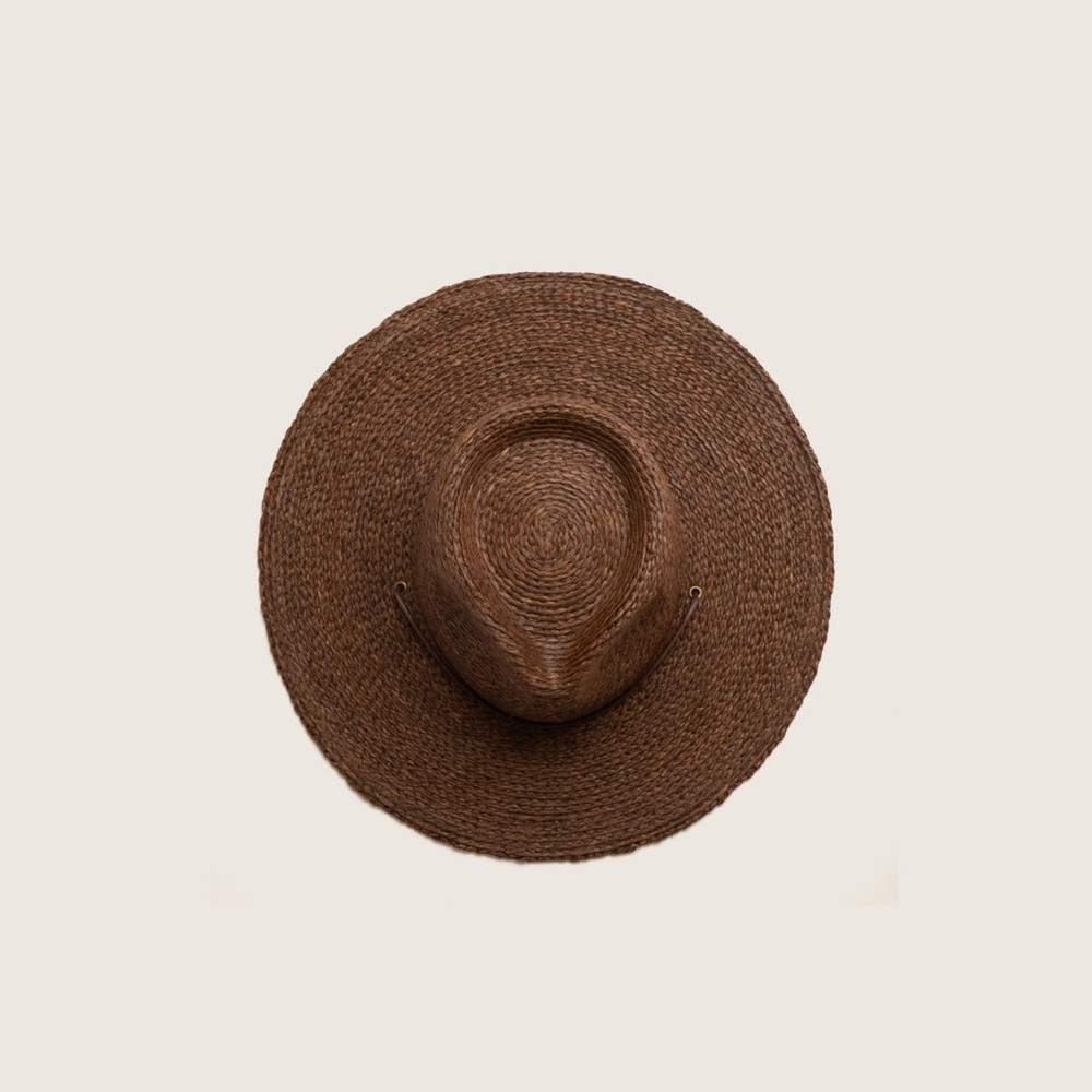 Will + Bear Austin Brown Straw Wide Brim Hat NWOT Medium - Picture 2 of 13